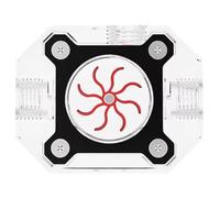 Jooehyer Arcylic+ Multi-Colors Impeller Aluminum Metal Armor PC Water Cooling Flowmeter G1/4' Thread, Black/White/Red LSJ-JX1 Red