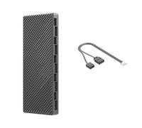 Jooehyer ARGB/PWM Hub Dual 10 Expansion Ports ARGB Controller 2 in 1 Fan HUB Adapter for Case Fan A