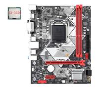 Jooehyer B75-H Desktop Motherboard Motherboard Computer Motherboard +I3-3220 CPU LGA 1155 USB 3.0 3.0 Support Up to 16GB DDR3 1600MHz RAM Slots