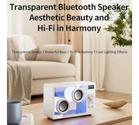 Jooehyer Bluetooth Computer Speaker Transparent Bluetooth Speaker Subwoofer Bluetooth Audio Portable Outdoor Player