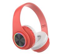 Jooehyer Bluetooth Headphones,Intelligent Wireless Bluetooth Headset HiFi Stereo Foldable Headset for Home Office Easy Install Red