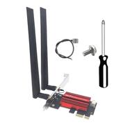 Jooehyer BT5.4 QCNCM865 WiFi 7 PCI-E Adapter Card Tri-Band Support 2.4G/5G/6GHz 9256Mbps Desktop Wireless Network Card for Win10/11