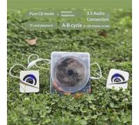 Jooehyer CD Disc Album Portable Transparent CD Player English Learning Repeater MP3 Music Player Transparent