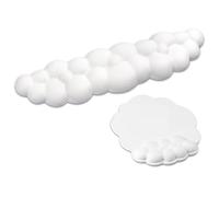 Jooehyer Cloud Wrist Rest Kit Ergonomic Keyboard Wrist Rest Mouse Wrist Rest Computer Gaming Wrist Rest Non-Slip Base Easy to Use White