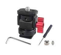 Jooehyer Cold Shoe Mounting Adapter Universal Monitor Worm Head with Swivel and Tilt for Flash Fill Light for Photo Camera Screw Mounting Fixtures