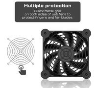 Jooehyer Computer PC Case Fan USB Powered 5V Silent Chassis Cooler for Router Cooling Screws Protective Net A