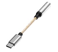 Jooehyer CX31993 USB-C to 3.5mm Headphone Amplifier HiFi Audio Interface Cable Decoder Adapter Type-C Converter Silvery
