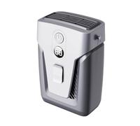 Jooehyer Digital Display Waist Fan Small Super Strong Wind Bladeless Fan forOutdoor Activities, Outdoor High Temperature Work High Appearance, Dirt- andWear- Space Gray