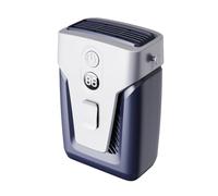 Jooehyer Digital Display Waist Fan Small Super Strong Wind Bladeless Fan Free Your Hands, Hang ontheWaist andNeck Maximum Battery Life of30 Hours Blue