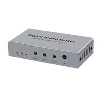 Jooehyer Digital Optical Splitter SPDIF TOSLINK Digital Optical Audio Splitter 1 in 3 Out,Audio Format Support LPCM2.0 Doldy