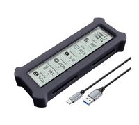 Jooehyer Display Screen Intelligent Digital M2 SSD Case Protocol M. 2 SSD Enclosure 5Gbps USB3.2 Gen2 Type C Disk Box A