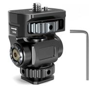 Jooehyer DSLR Camera Clamp Adjustable Monitor Mount W Cold Shoe 1/4 Screw for Camera Monitor Flash Light Mic Hot Shoe Bracket