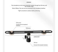 Jooehyer Dual Microphone Stand Extension Bracket for Studio Recording Adjustable Mic Mounts for Enhanced Sound Quality