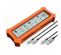 Jooehyer Dual Protocol M. 2 for NVME SSD Enclosure with Display Screen USB Type-C for NVME SSD Disk Box Adapter B