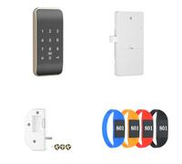 Jooehyer Electronic Lock Password Cabinet Lock Drawer Sauna Wireless Access Control Gym Storage Cabinet TTLOCK APP Conventional-Gold