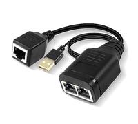 Jooehyer Female 1 to 2 Adapter Cable Network Hundred Megabit Network Sharer RJ45 Multi-Functional 1 to 2 Network Splitter