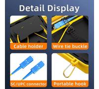 Jooehyer Fiber Optic OTDR Launch Cable Box Fiber Optic Ring OTDR Transmitting Cable Box Dead Spot Eliminator 1000M FC/UPC-LC/