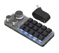 Jooehyer Gaming Keyboard with Memory Function Hot Swappable Programmable Numpad Plug and Play for Gaming Black