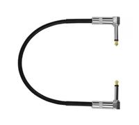 Jooehyer Guitar Effects Pedal Cable 50cm 6.35mm Plug Flat Patch Connector Wire Adapter Line Round Head