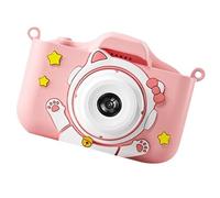 Jooehyer HD 1080P 96MPT Digital Camera Rechargeable Cameras with 8x Zoom Compact Children'S Space Cat Cartoon Camera,Pink