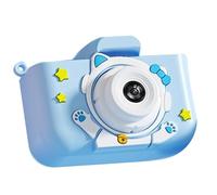 Jooehyer HD 1080P 96MPT Digital Camera Rechargeable Cameras with 8x Zoom Compact Children'S Space Cat Cartoon Camera,Blue