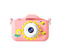 Jooehyer HD Camera Rechargeable Cameras with Zoom Compact Children'S Sunflower Cartoon Camera Pink