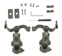 Jooehyer Headset Holder Helmet-Mounted Spare Parts Rail Adaptor Kit Adjustable Pickup Noise Canceling Holder, Set C