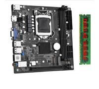 Jooehyer ITX H61 Desktop Motherboard with 1x4G DDR3 1600MHz RAM CPU LGA 1155 Support Up to 16GB RAM Slots 100M Network Card Easy Install Easy to Use