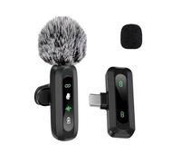 Jooehyer J3 Wireless Lapel Microphone USB Type-C Connector Noise Cancellation Mic for Streaming Unidirectional- Pattern B