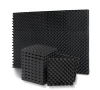 Jooehyer Large Size 50x 50cm Acoustic Panels Studio Egg Crate Sound Foam Soundproof Absorption Treatment Pad 3.3cm Thickness