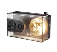 Jooehyer M6 Moonlight Music Box Bluetooth Speaker Support TF Card Play AUX Computer Connection Clock Transparent Sound Box A