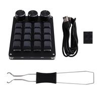 Jooehyer Macro Programmable Mechanical Keyboard 4 Rows of Shortcut Game Keys Customizable for Fast Gaming, Volume Design for Computer Office, Daily Gaming