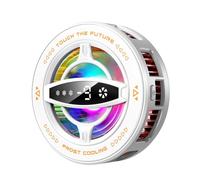 Jooehyer Magnetic Cooling Radiator Magnetic Smartphone Cooling Radiator for Phone Tablet 2-In-1 Clip Magnet Gaming Semiconductor Refrigeration for/Android White