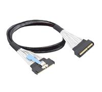 Jooehyer MCIO 5.0 124P SFF-8654 to MCIO 5.0 124P 16X 16I SAS Slimline Male Extender Cable Data Transfer Cord 0.5M