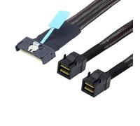 Jooehyer MCIO 8i to 2 X SFF 8643 Cable PCIE Gen5 MCIO 8X to Mini SAS HD SFF 8643 High Speed Cable for Server Data Center 0.5M