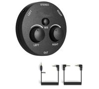 Jooehyer Microphone Adapter Mixer for DSLR Mirrorless Video Cameras Smartphones Records Laptops Streaming Audio Devices