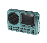 Jooehyer Mini Portable FM Radio LED Display Radios Receiver Wireless Bluetooth Speaker HD Recorder Support Timed Play
