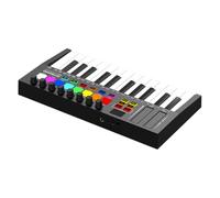 Jooehyer Mini Portable MIDI Control Keyboard, USB, Sequencer Keyboard, Backlit Drum Pads, 8 Knobs, OLED, 25-Key Controller
