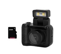 Jooehyer Mini SLR Style Camera Cmos 16GB with Flash Light and Charging Dock Portable Video Recorder DV 1080P with LCD Screen A