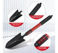 Jooehyer Multipurpose Gutter Cleaning System 5.57ft Telescoping Pole, 2 Adjustable Adapters- Ideal for Rooftop Roof and Ground Level Use