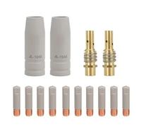 Jooehyer New 15AK Coating Protection Nozzle1.2MM Non-Stick Welding Slag European Airless Gas Protection Protective Sleeve 14Pcs