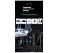 Jooehyer New 48V Microphone Transmitter Receiver Wired Instrument Condenser Dynamic Microphone to Wireless Universal Converter