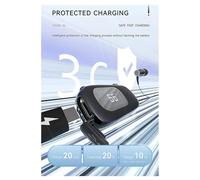 Jooehyer New Business Clip Earphone Handsfree Bluetooth V5.4 LCD Display Wireless Headset Call Noise Canceling Headphones A