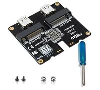 Jooehyer NVMe/ USB3.1 Gen2 Adapter Card with JMS581 Chip 1000MB/S Transfer Speed 10Gbps DualBay Expansion JMS581 Chip