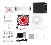 Jooehyer Pc Water Cooling System Set 2M Hose Cooling Fans Kit G1/4 Inch Universal Cpu Waterblock 160mm Water Pump 120mm Radiator Easy Install