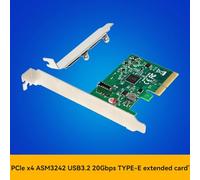 Jooehyer PCI-E X4 to USB 3.2 20Gbps Type-E Expansion Card Network Adapter Card ASM3242 Chip for Win 7/Win 8/Win 10/Linux