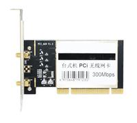 Jooehyer PCI Wireless Network Card 300Mbps Network Card Desktop PC 2.4GHz Network Card for WinXP/7/8/10/11//Linux