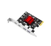 Jooehyer PCIE Expansion Card PCIE to 2 Port USB3.2 Gen1 Type-C + 2 Port USB3.2 Gen1 Type-A Expansion Card Adapter for Desktop PC