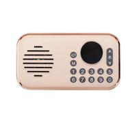 Jooehyer Portable FM Radio Rechargeable Small Wireless Bluetooth Speaker Surround Stereo Sound USB Vintage Radios Cream Color