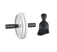 Jooehyer Record Waterproof Cleaning Clip LP Vinyl Record Cleaner Clamp Cleaning Set Vinyl Record Label Saver Protector White